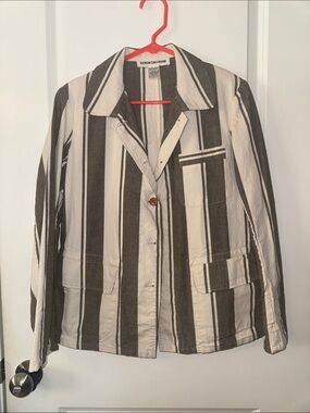 Caron‎ Callahan women’s striped 100% cotton blazer M